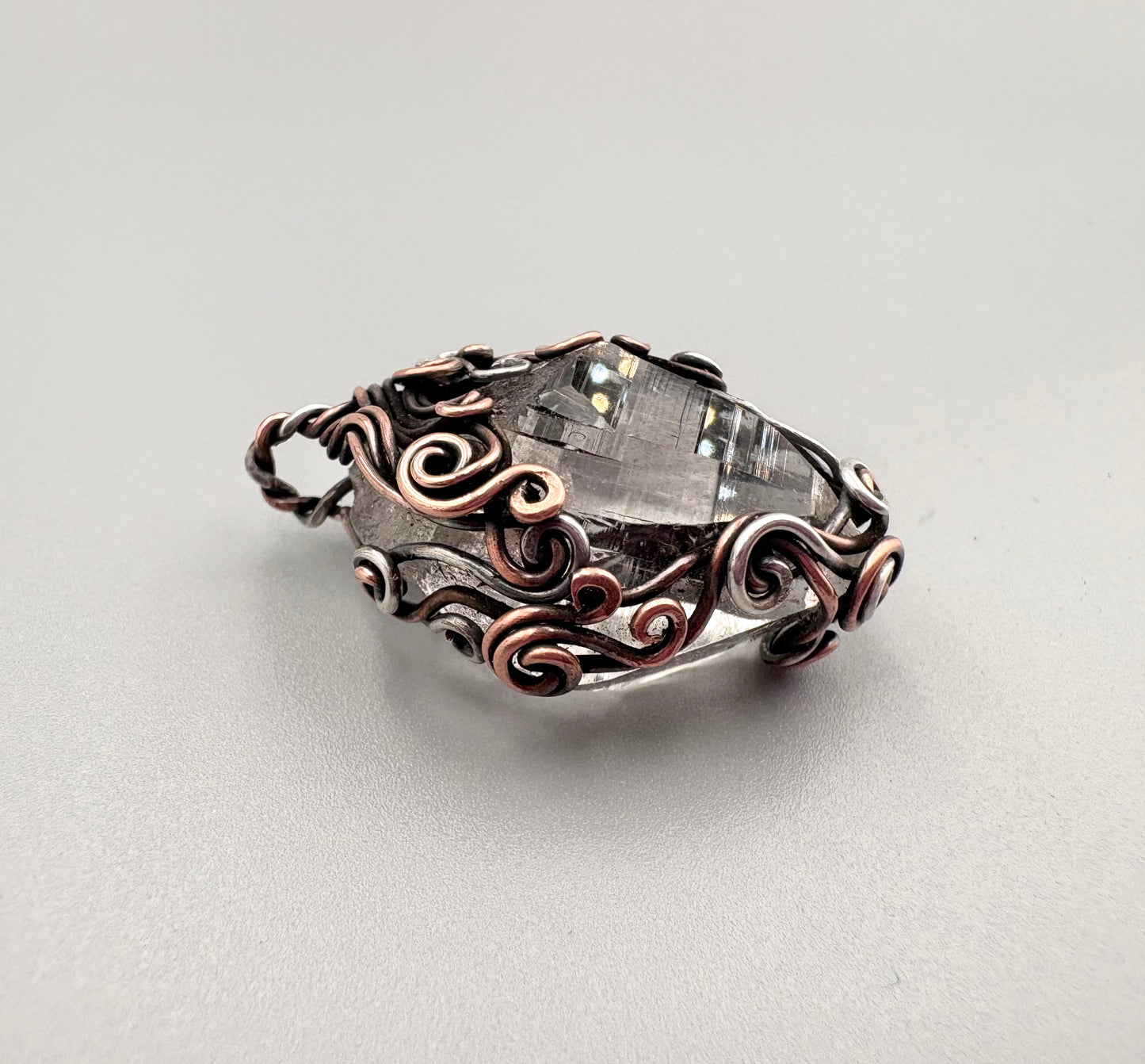Himalayan Crystal Wire-wrapped Pendant