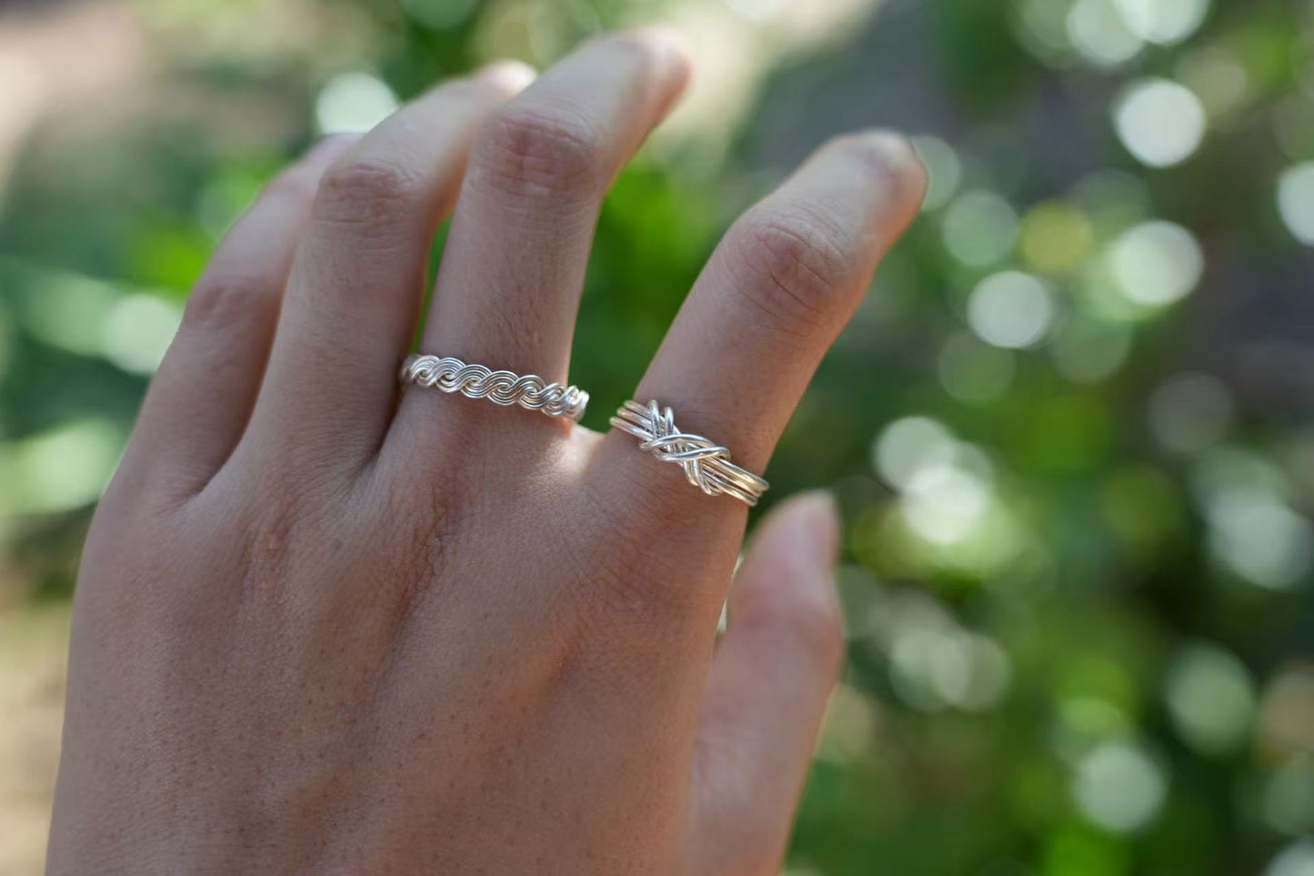 Silver twist Ring