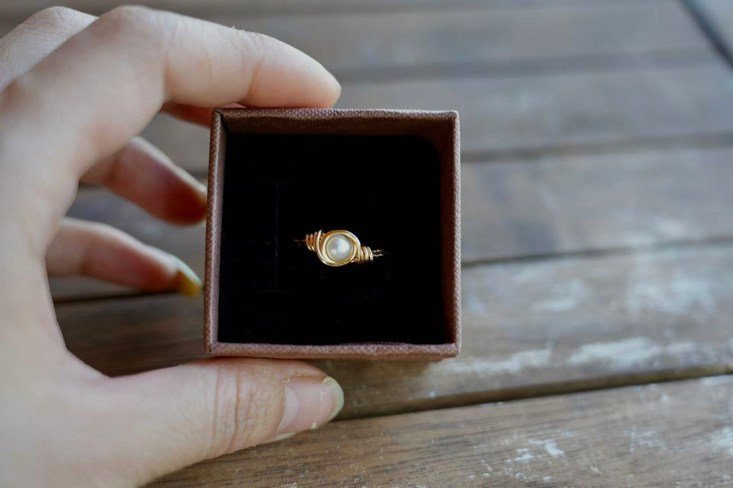 Handmade Class Freshwater Pearl Ring-Customizable