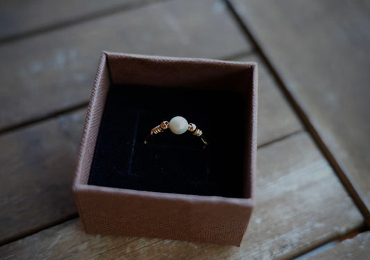 Handmade Elegant Freshwater Pearl Ring-Customizable