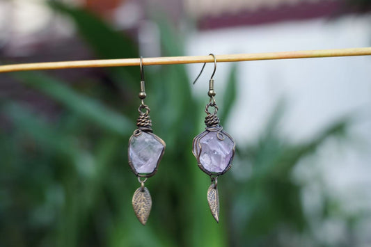 Natural Amethyst Earrings