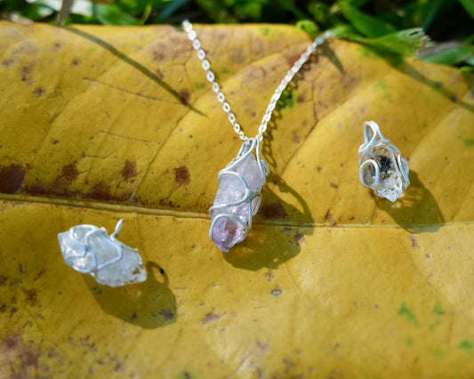 mini Sliver crystal pendant